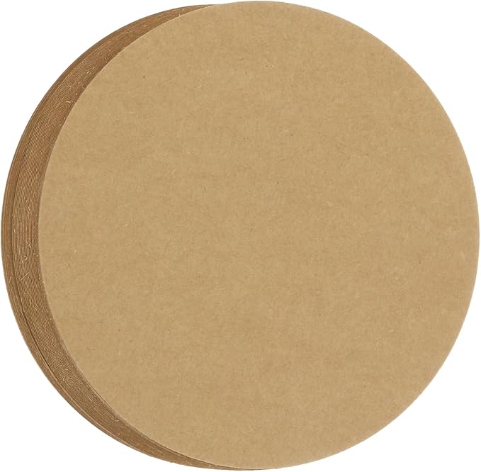 MECCANIXITY 60 PCS Earth Color Circle Cutouts Paper, 6 Inch Round Cutouts