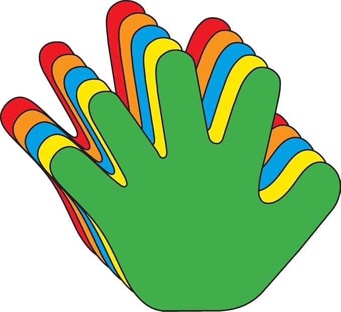 SHAPES ETC. 31 Pcs Hand Assorted Color Cut-Outs 5.5in, Construction Paper Shapes