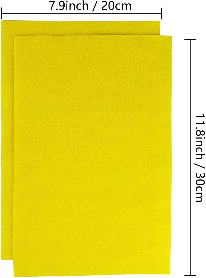 Jtnohx Color Felt, Soft Felt Sheets, 1.4mm Thick 8"x12" Handicraft Felt Fabrics