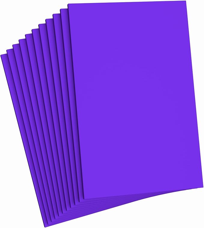 Do²ping Purple Foam Sheets Crafts, 8.5x5.5 Inch Eva Craft Foam Paper