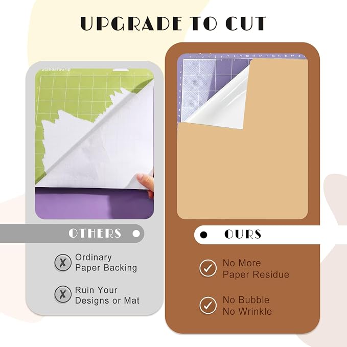 Tintnut Pastel Skin Tone Permanent Vinyl 8 Sheets 12''x10'' Adhesive Vinyl |