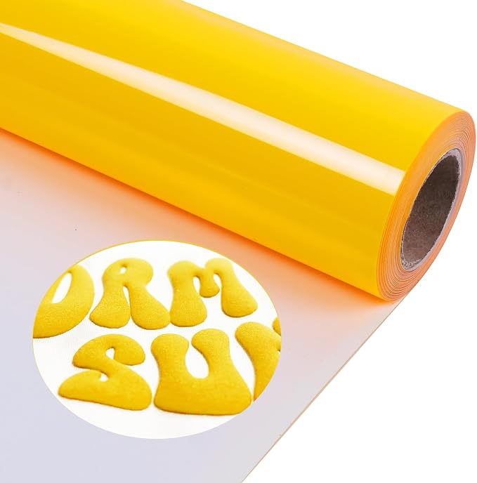 TORC Yellow Puff 3D HTV Vinyl Heat Transfer, Sportswear, Kids Clothing | Easy