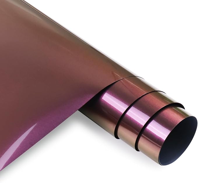 Chameleon HTV Heat Transfer Vinyl, Iron On Vinyl Purple to Brown 12" x6ft |