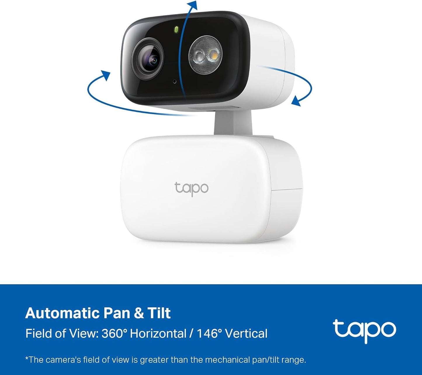 Tapo 1080p Pan/Tilt Indoor/Outdoor Security Camera – Free Person/Baby Cry Detect & Motion Track, 360° View, Color Night Vision, SD/Cloud Storage, Works w/Alexa & Google Home HybridCam 360