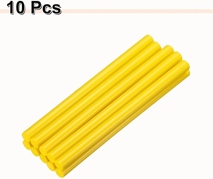 HARFINGTON 10pcs Hot Glue Sticks 0.43" Dia x 7.87" Long EVA Mini Hot Melt