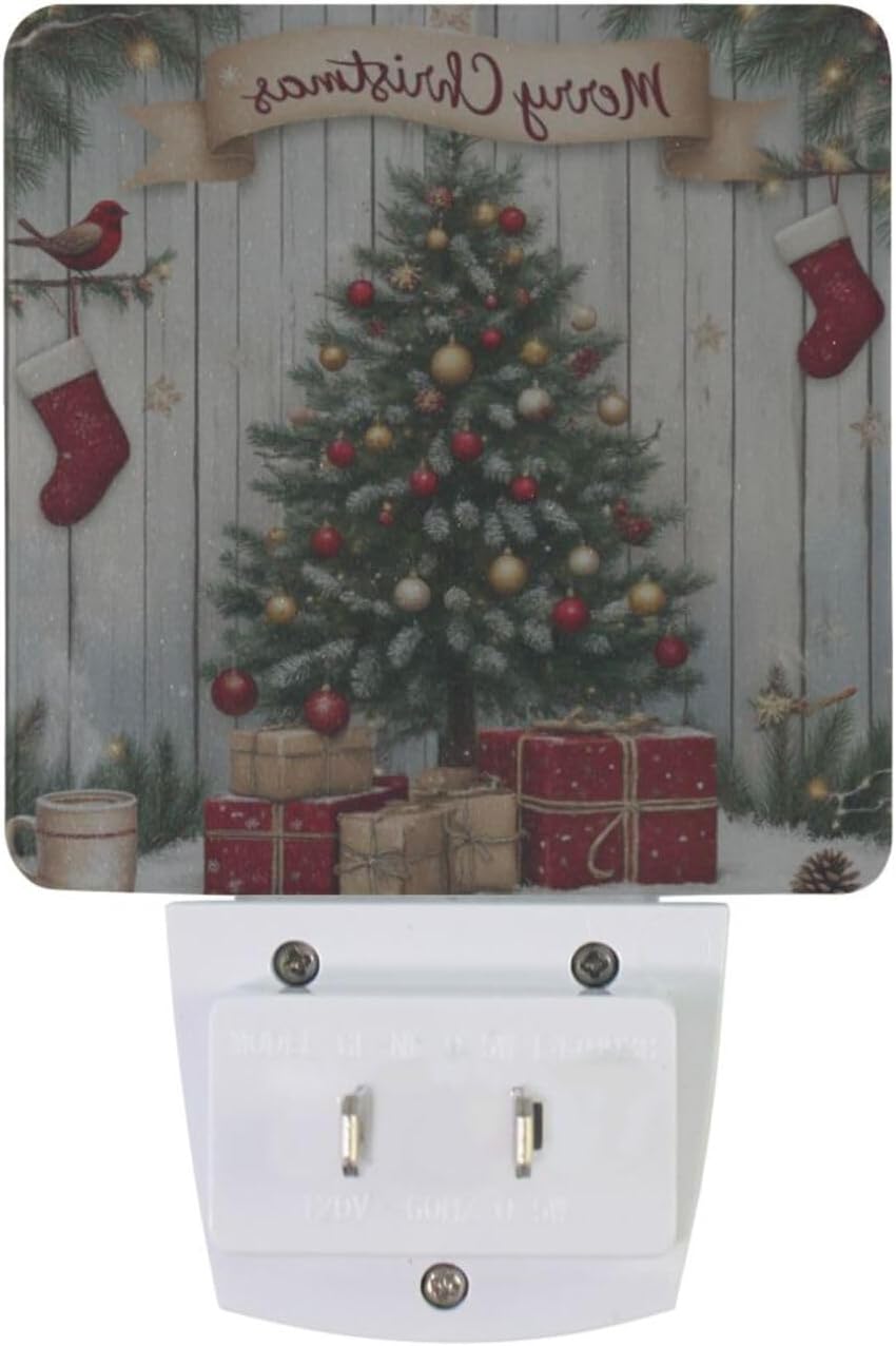 Aslsiy Night Light for Kids Christmas Tree Snowflakes Sparkling (22) Plug in Wall Lamp LED Dusk to Dawn Sensor Energy Saving Nightlight for Boys Girls Men Women