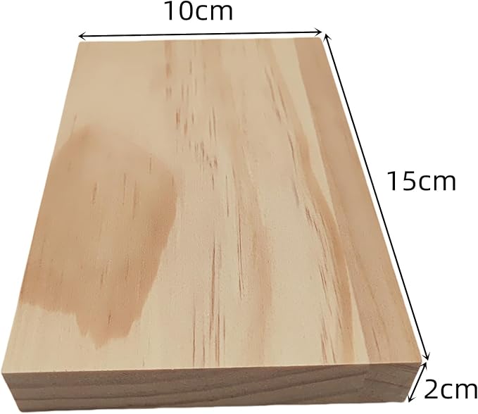 8PCS Rectangle Wood Boards Unfinished Wood Blocks