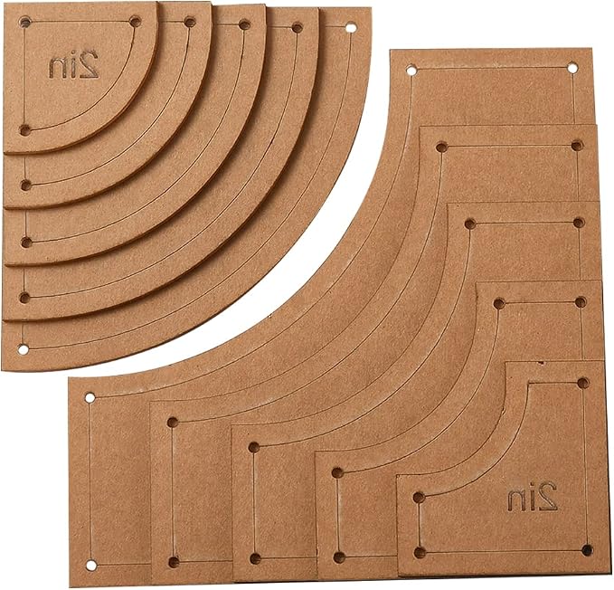BENECREAT 10Pieces Quilting Acrylic Template Set, 2/3/4/5/6Inch Transparent