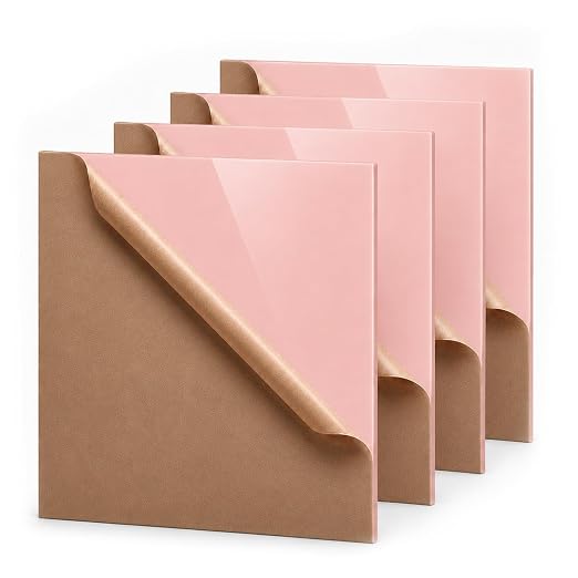 Macaron Pastel Cast Acrylic Sheets 12x12 1/8" | Dual finish matte & glossy cast