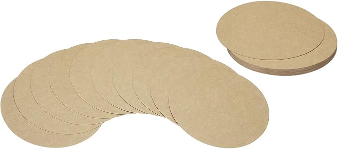PATIKIL 8inch Circle Card Stock, Kraft Color