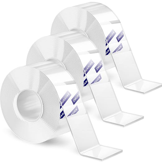 ZMUAXUAN Clear Double Sided Adhesive Mounting Tape Heavy Duty Removable
