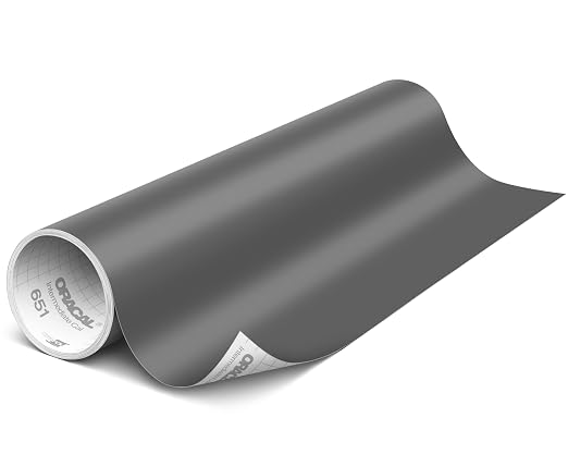 ORACAL 651 Matte Dark Grey Vinyl Durable Roll Easy to Weed Permanent Adhesive