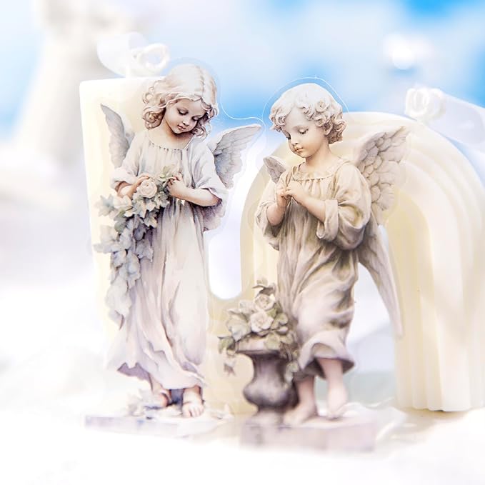 90Pcs Large Vintage Cherubs Angels Fairy Sculpture Art Scrapbook Sticker