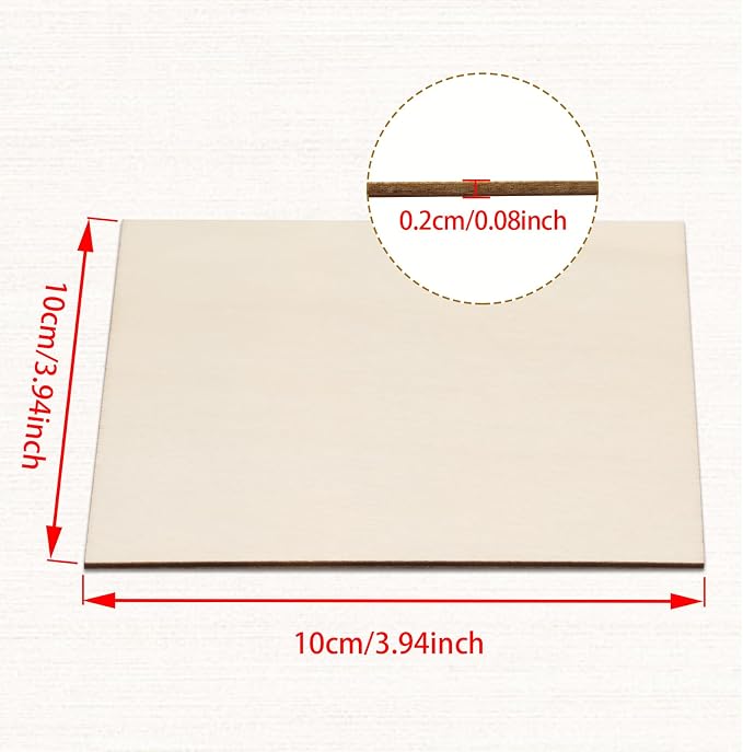 20 Pack Thin Wood Sheets, Plywood Sheets