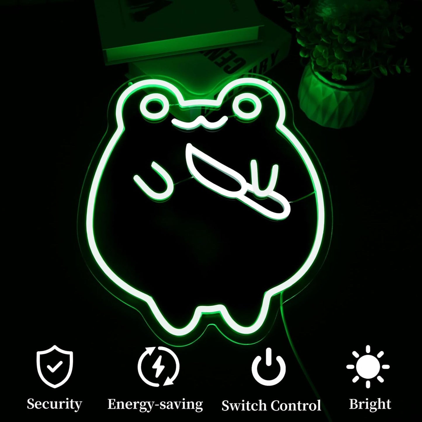 Frog Neon Sign Led Neon Lights Neon Signs for Wall Decor Light Up Sign for Birthday Party Club Gift