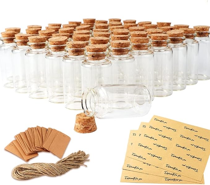 OurWarm 48PCS 25ml Clear Glass Bottles