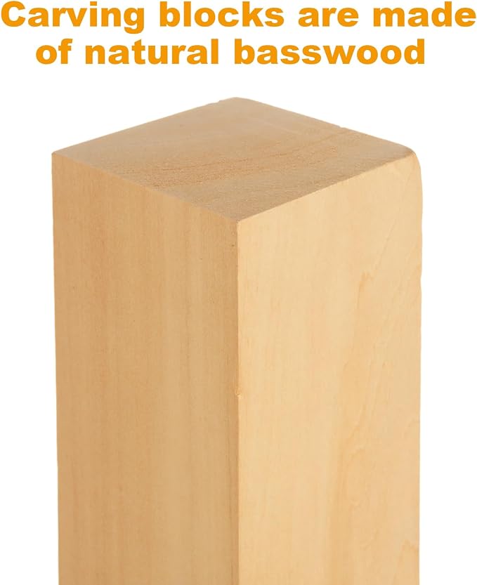 2 Pack 10x3x3 inch Basswood Carving Blocks, Unfinished Bass Wood Blocks