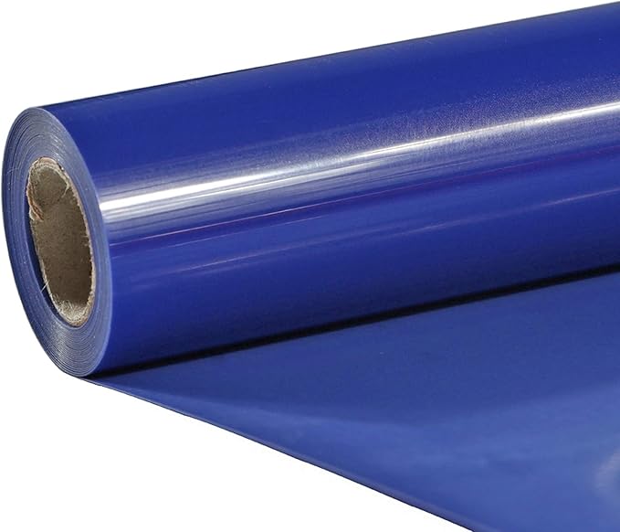 TUMIYA Blue Heat Transfer Vinyl HTV Rolls, Glossy Adhesive HTV Vinyl