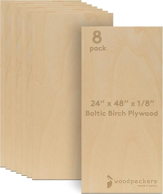 Baltic Birch Plywood 3 mm, 1/8 Inch Craft Wood, B/BB Grade, Stronger Than
