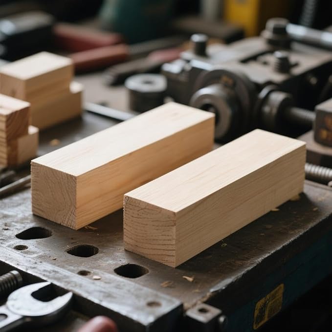 JAPCHET 12 Pieces 5 x 1-1/2 x 1-1/2 Inch Basswood Carving Blocks, Natural