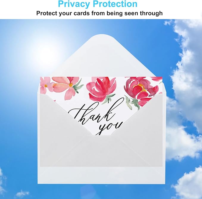 56 Pack Blank Cards and Envelopes 4.2 x 6.0 inches, Folded Cardstock