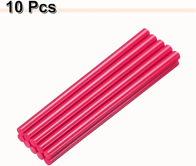 HARFINGTON 10pcs Hot Glue Sticks 0.43" Dia x 9.84" Long EVA Mini Hot Melt