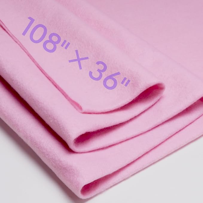 Baby Pink Fabric Sheet 108" X 36", 1.4mm Thick Large Soft Durable Flexible
