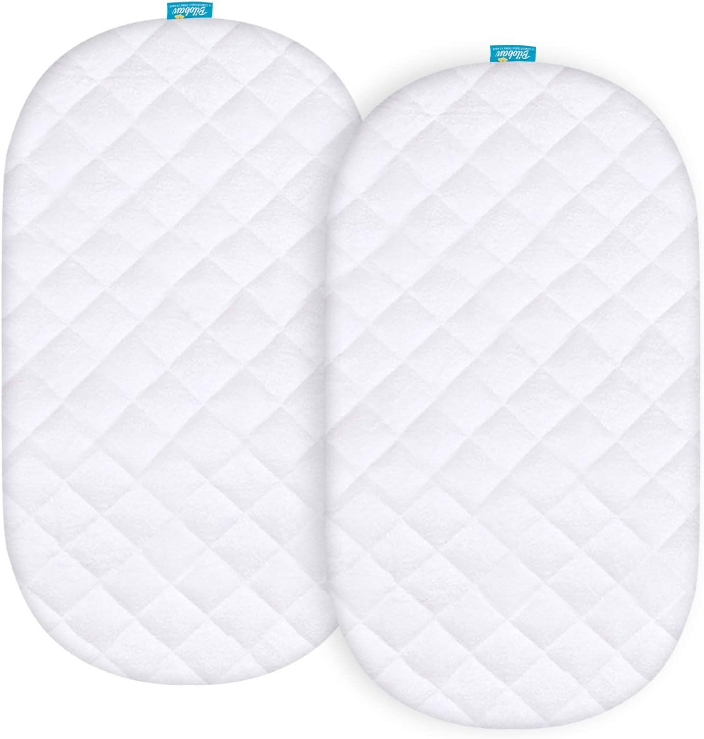 Bassinet Mattress Pad Cover Compatible with Dream On Me Karley (Plus Portable) Bassinet, Waterproof, 2 Pack, Ultra Soft Surface, Breathable and Easy Care