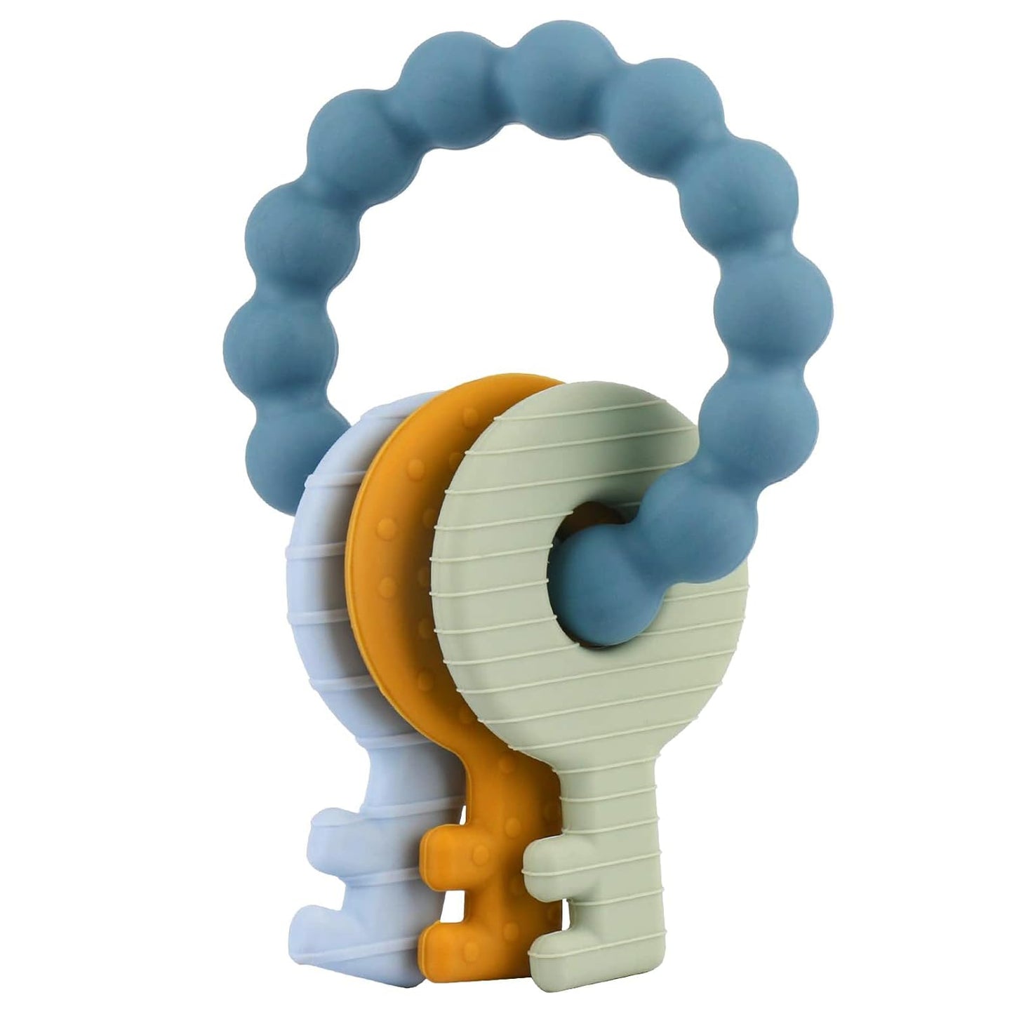 YAPROMO Silicone Teether Toys for Babies Cute Teething Ring Unisex Teething Toy for Baby Boy and Girls (Wine Red)