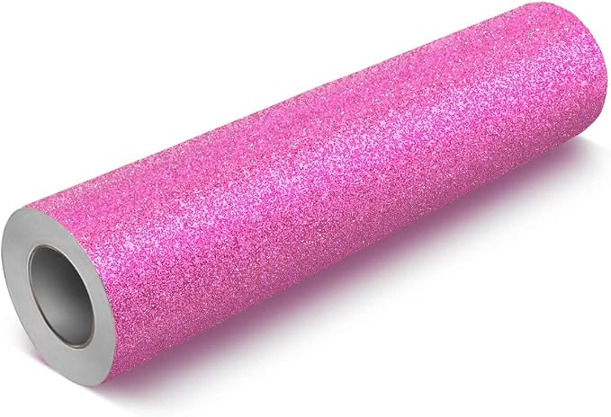 VViViD Glitter Pink DECO65 Permanent Adhesive Craft Vinyl Roll