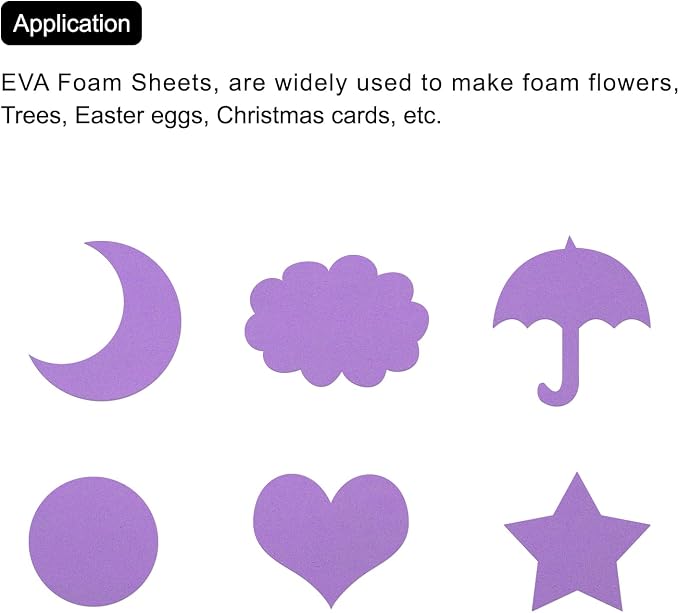 MECCANIXITY EVA Foam Sheets Dark Purple 19.7 Inch x 19.7 Inch 1mm Thick Crafts
