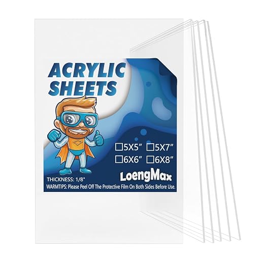 1/8" Thick Clear Acrylic Sheet 6" x 8"