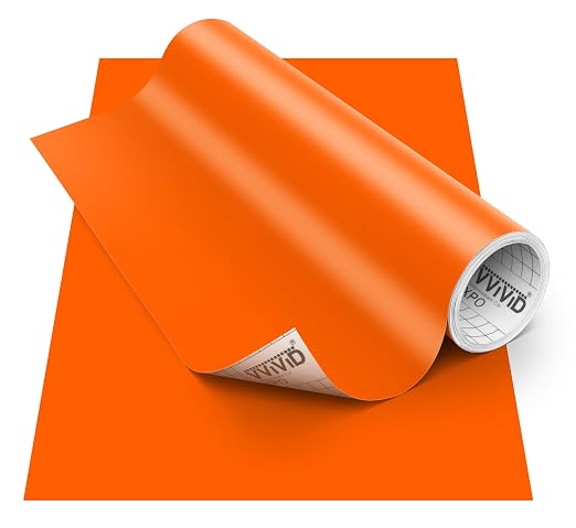 VViViD DECO65 Matte Pastel Orange Permanent Adhesive Craft Vinyl