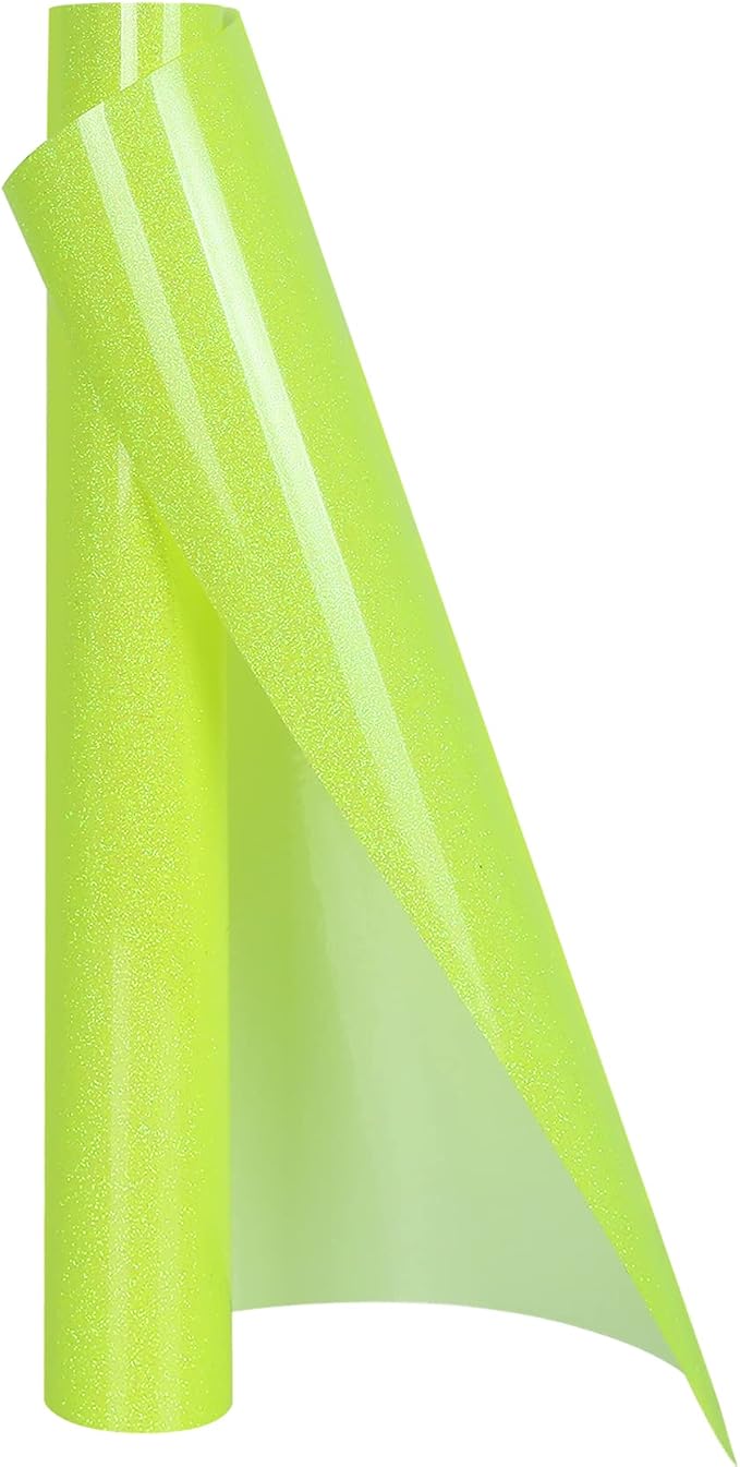 TORC Yellow Glitter HTV Heat Transfer Vinyl Roll 12 inch x 5 ft Iron on Vinyl