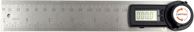 GemRed 82305 Digital Angle Finder GemRed Protractor Stainless steel 7inch 200mm