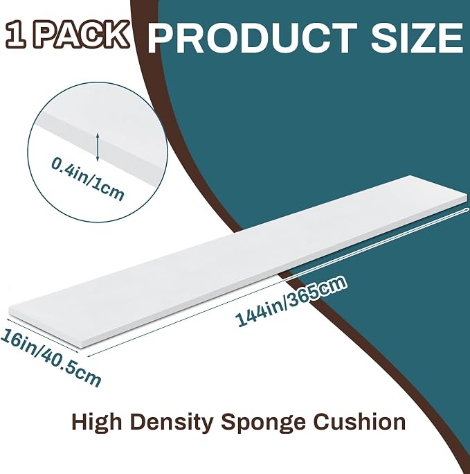 Frienda 1 Pack 144" x 16" x 0.4" Upholstery High Density Craft Sheets Cushion