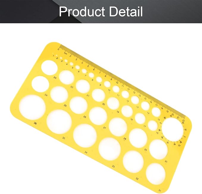 Utoolmart Circle Guide Template 22cm Geometric Drawing Template Measuring Ruler