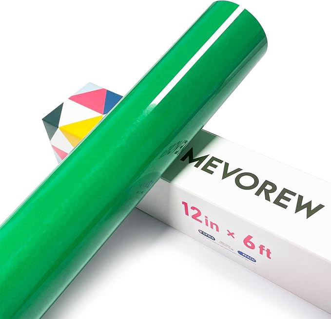 Green Flocked HTV Vinyl Roll, Flock Iron on Vinyl