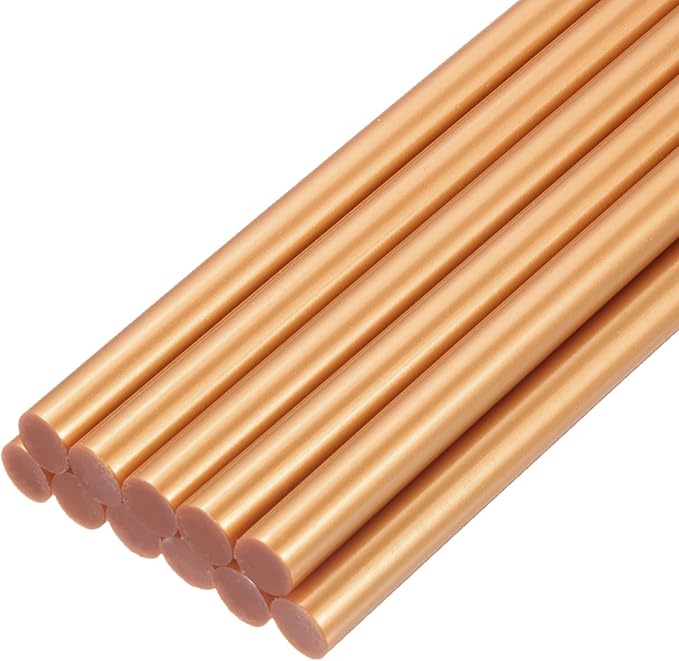 uxcell Mini Hot Glue Sticks for Glue Gun 11mm x 200mm Metallic Gold 12pcs