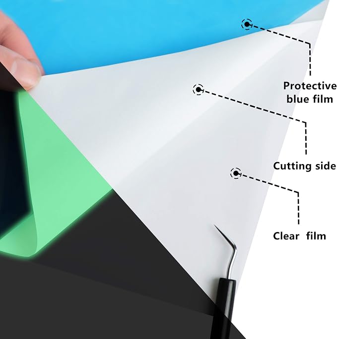 HTVVETUR Glow in The Dark HTV Heat Transfer Vinyl Roll 12 Inch by 5 Feet Iron