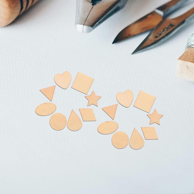 TIDTALEO Unfinished Wood Shapes DIY Craft Kit 38g Set Natural Wooden Water Drop