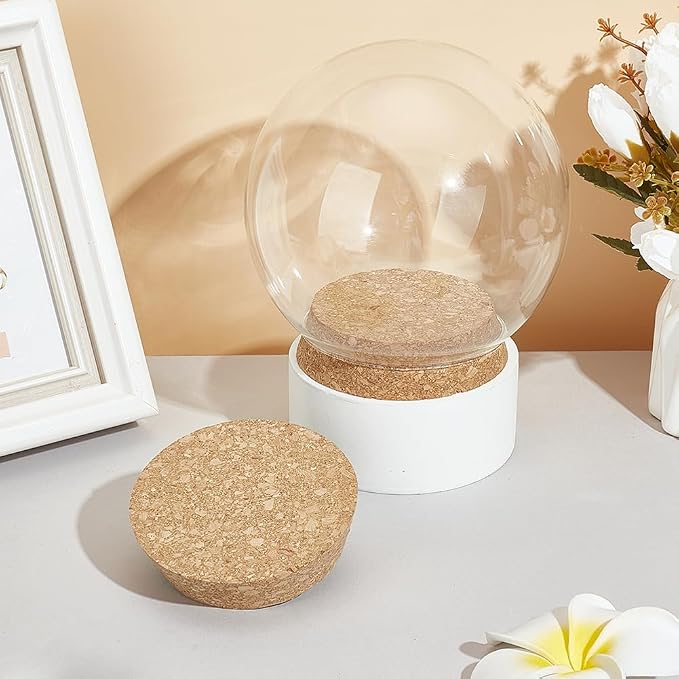 BENECREAT 2pcs Cork Stoppers, Tapered Wine Cork Plugs