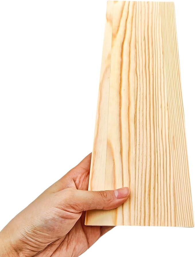 3PCS Rectangle Wood Boards Unfinished Wood Blocks
