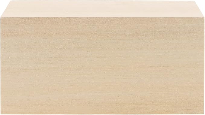 JOIKIT 4 Pack 6 x 3 x 3 Inches Basswood Carving Blocks, Unfinished Soft Wood