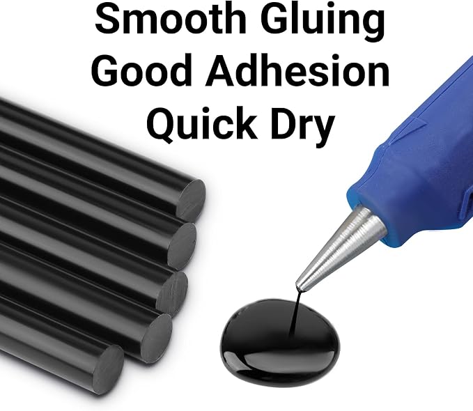 48 Pack Black Glue Sticks, Fix & Repairs