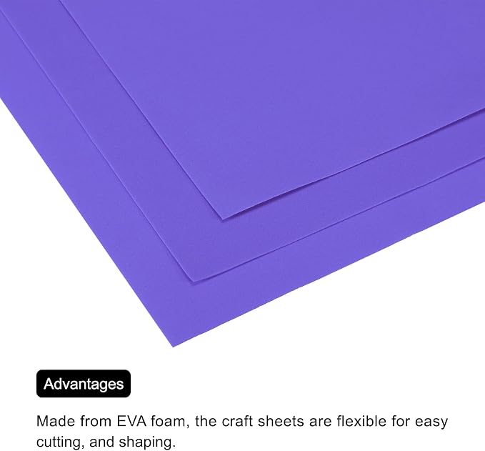MECCANIXITY EVA Foam Sheets Dark Blue 19.7 Inch x 17.7 Inch 0.8mm Thick Crafts