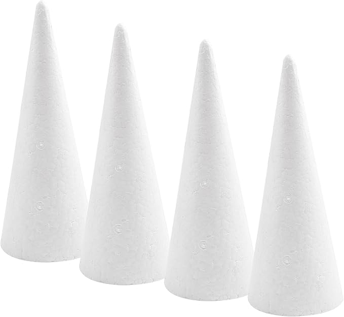 Crafjie Foam Cones for DIY Arts and Crafts, for DIY Home Craft Project