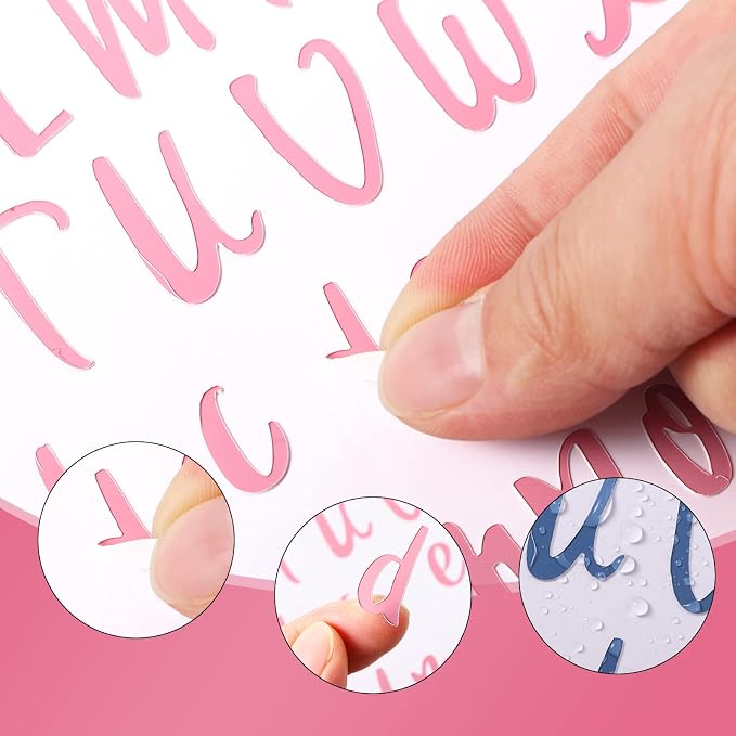 Outus 576 Pcs 8 Sheets Letters Stickers Vinyl Alphabet Number Decals Back to
