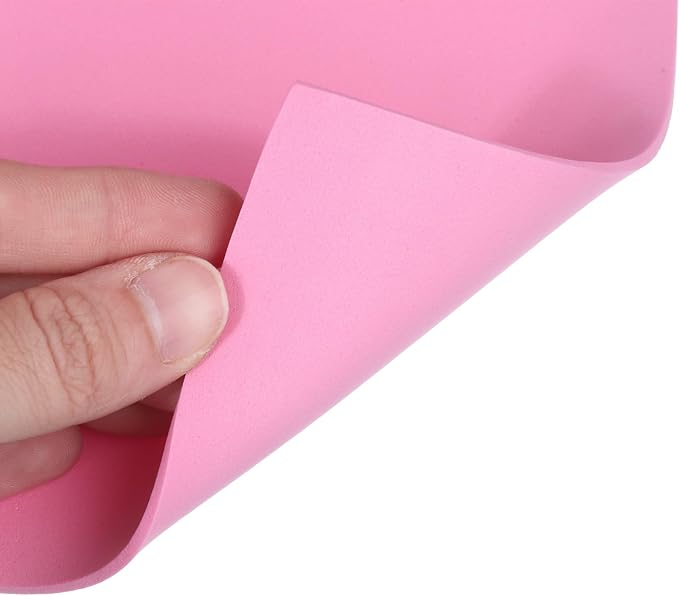MECCANIXITY EVA Foam Sheets Pink 35.4 Inch x 19.7 Inch 2mm Thick Crafts Foam