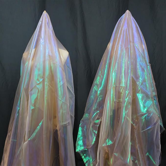 Coffee Brown Iridescent Organza Fabric